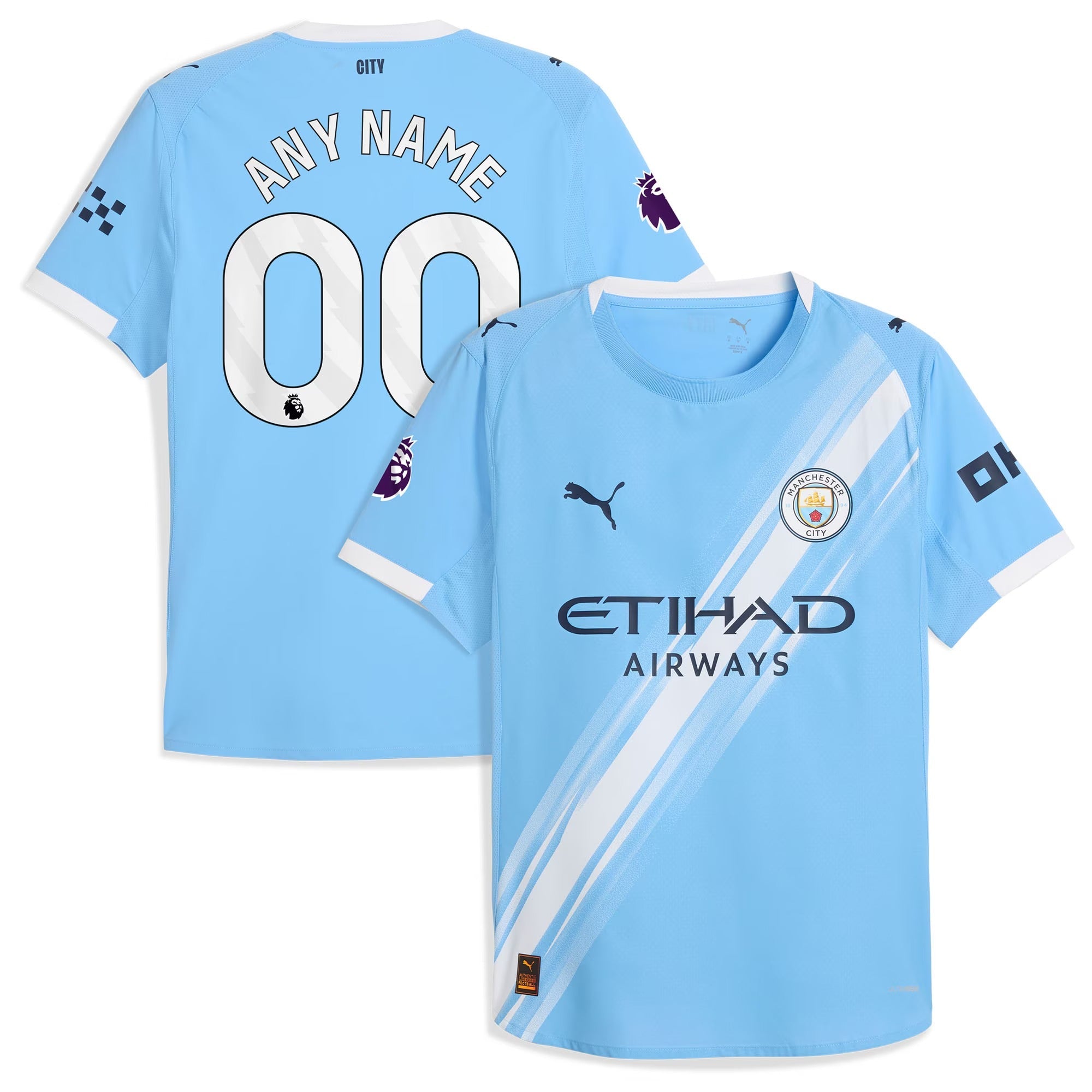 Manchester City Puma 2025/26 Home Custom Soccer Shirt - Sky Blue