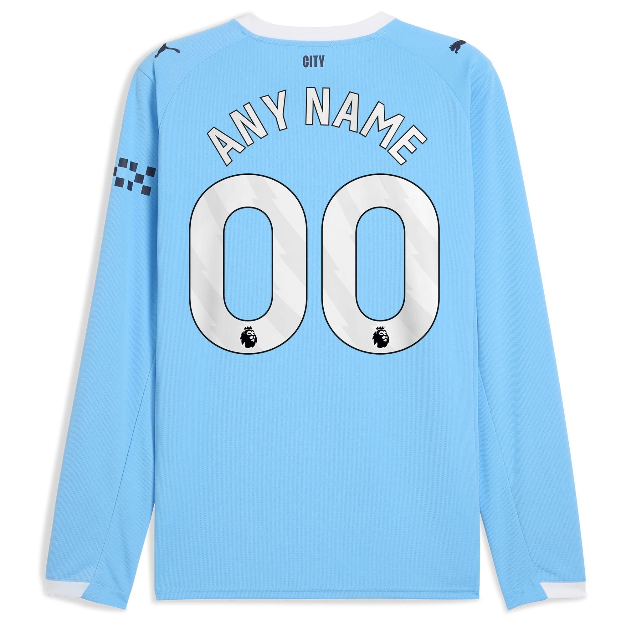 Manchester City Puma 2025/26 Home Long Sleeve Custom Soccer Shirt - Sky Blue