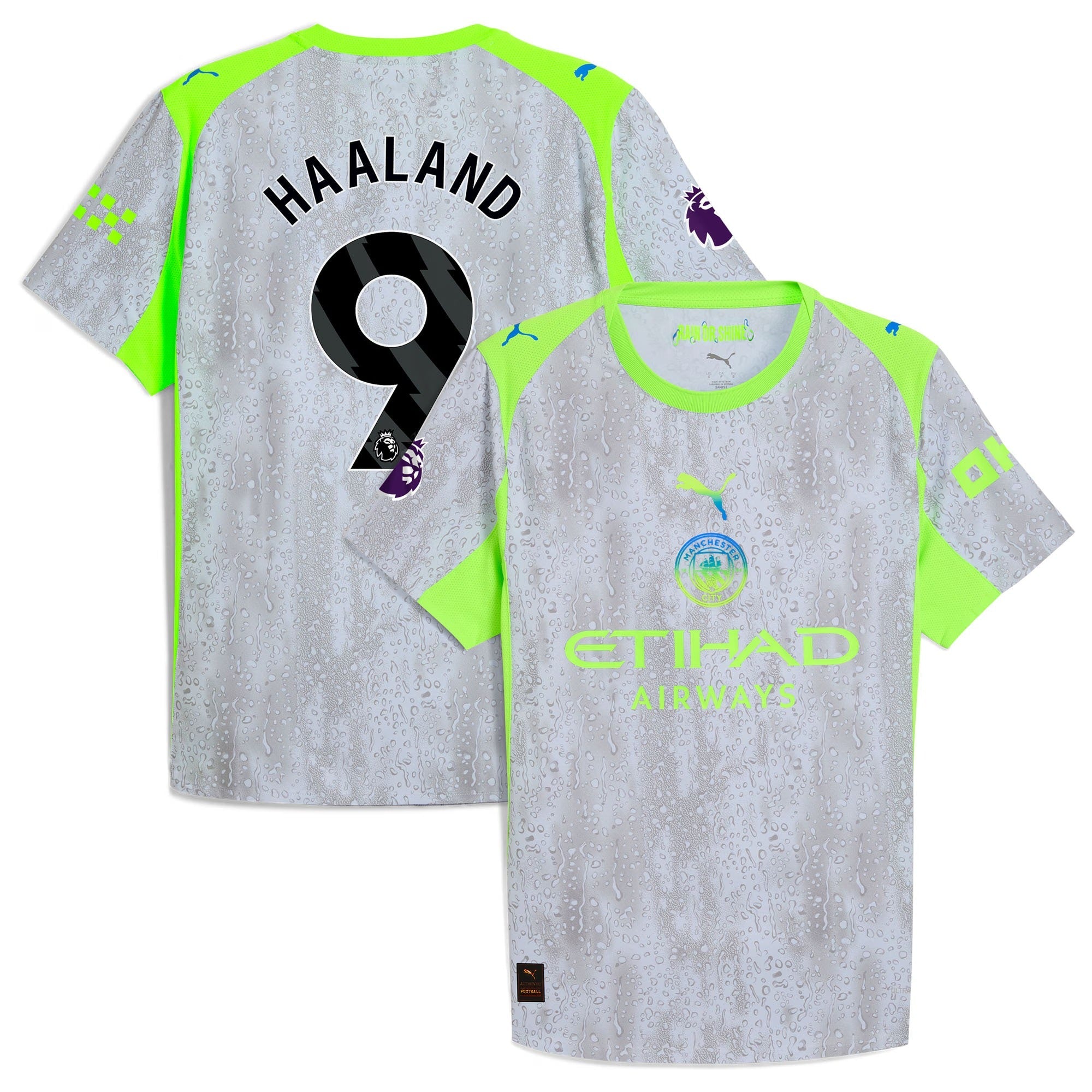 Erling Haaland Manchester City Puma 2025/26 Third Soccer Shirt - Green/Neon Green