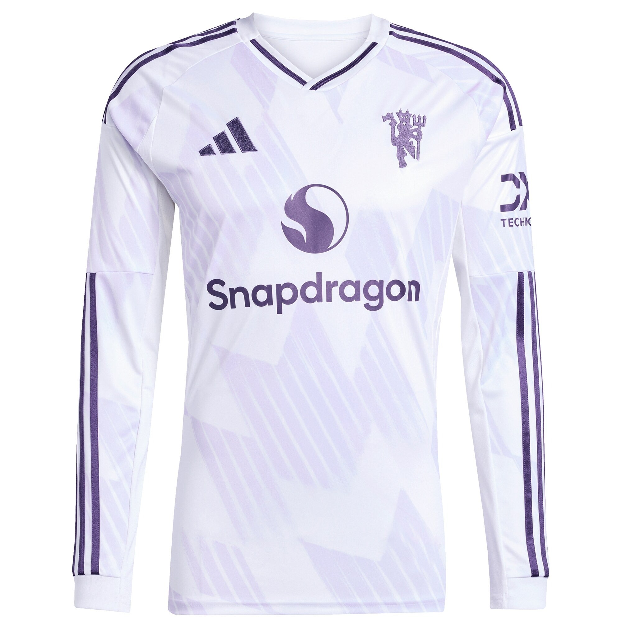 Manchester United adidas 2025/26 Away Long Sleeve Custom Soccer Shirt - White