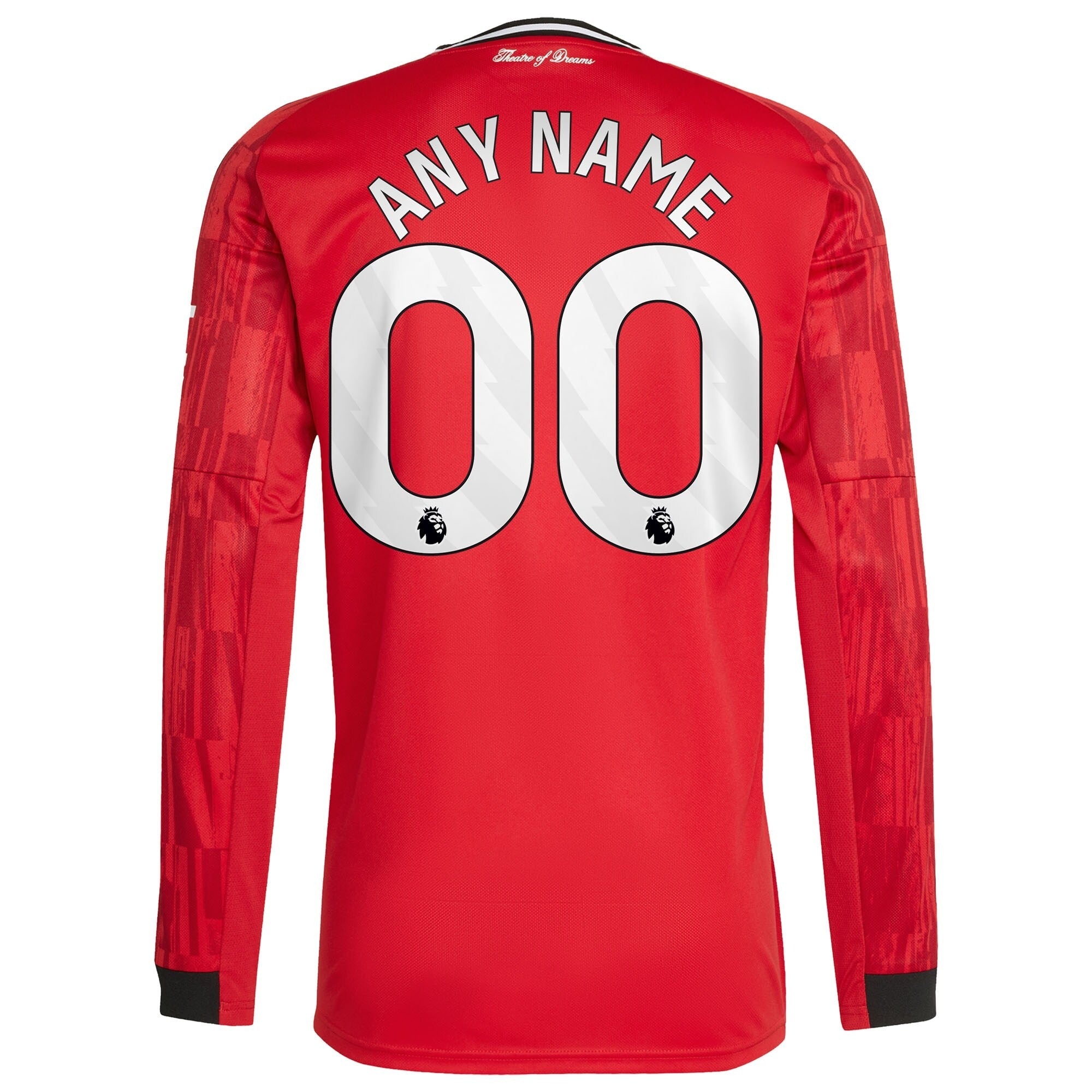 Manchester United adidas Home 2025/26 Custom Long Sleeve Soccer Shirt - Red