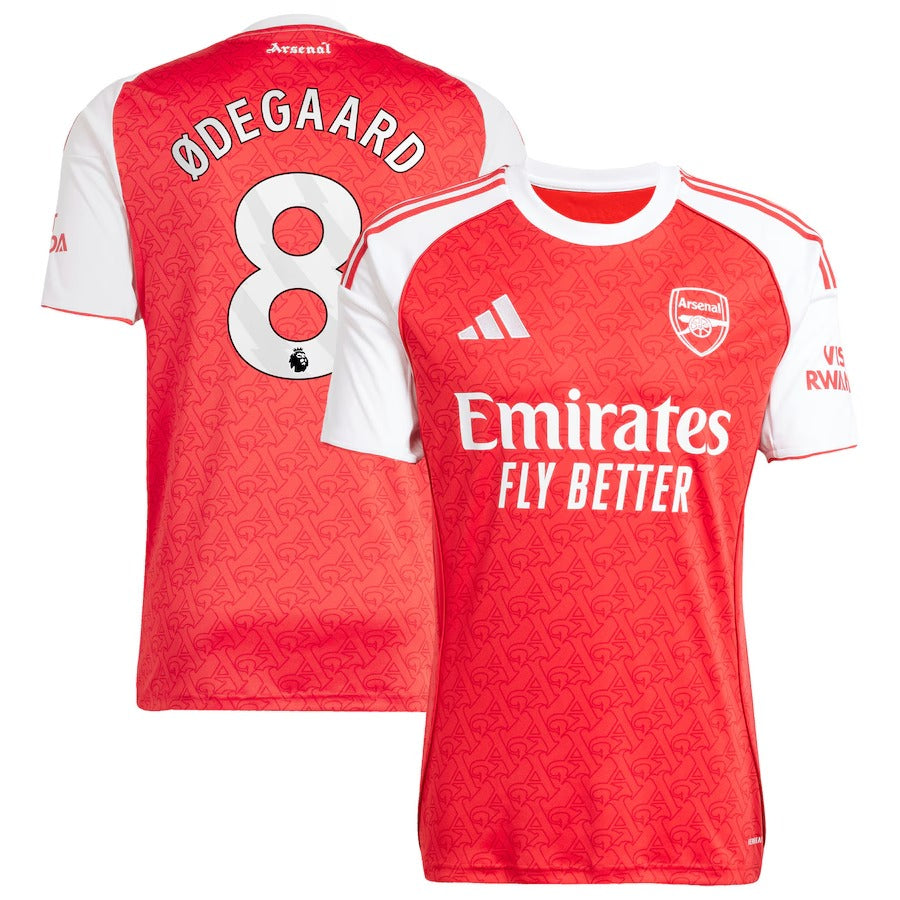 Martin Ødegaard Arsenal adidas 2025/26 Home Player Soccer Shirt - Red