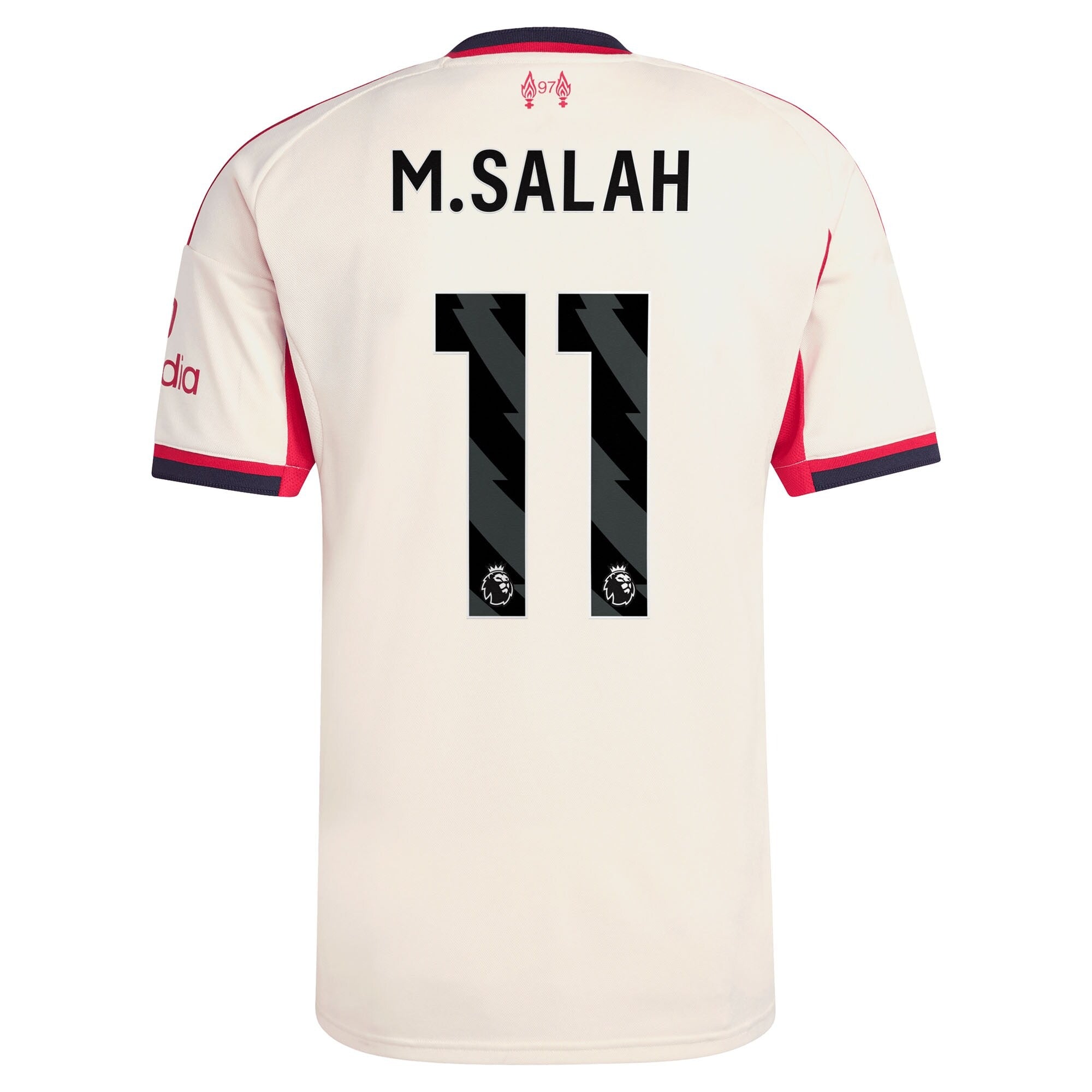 Mohamed Salah Liverpool adidas 2025/26 Away Player Soccer Shirt - White