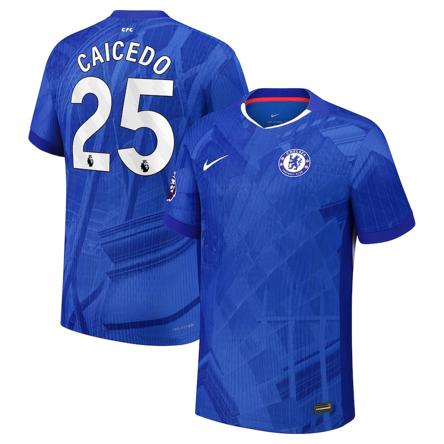Moisés Caicedo Chelsea teams 2025/26 Home Player Soccer Shirt - Blue