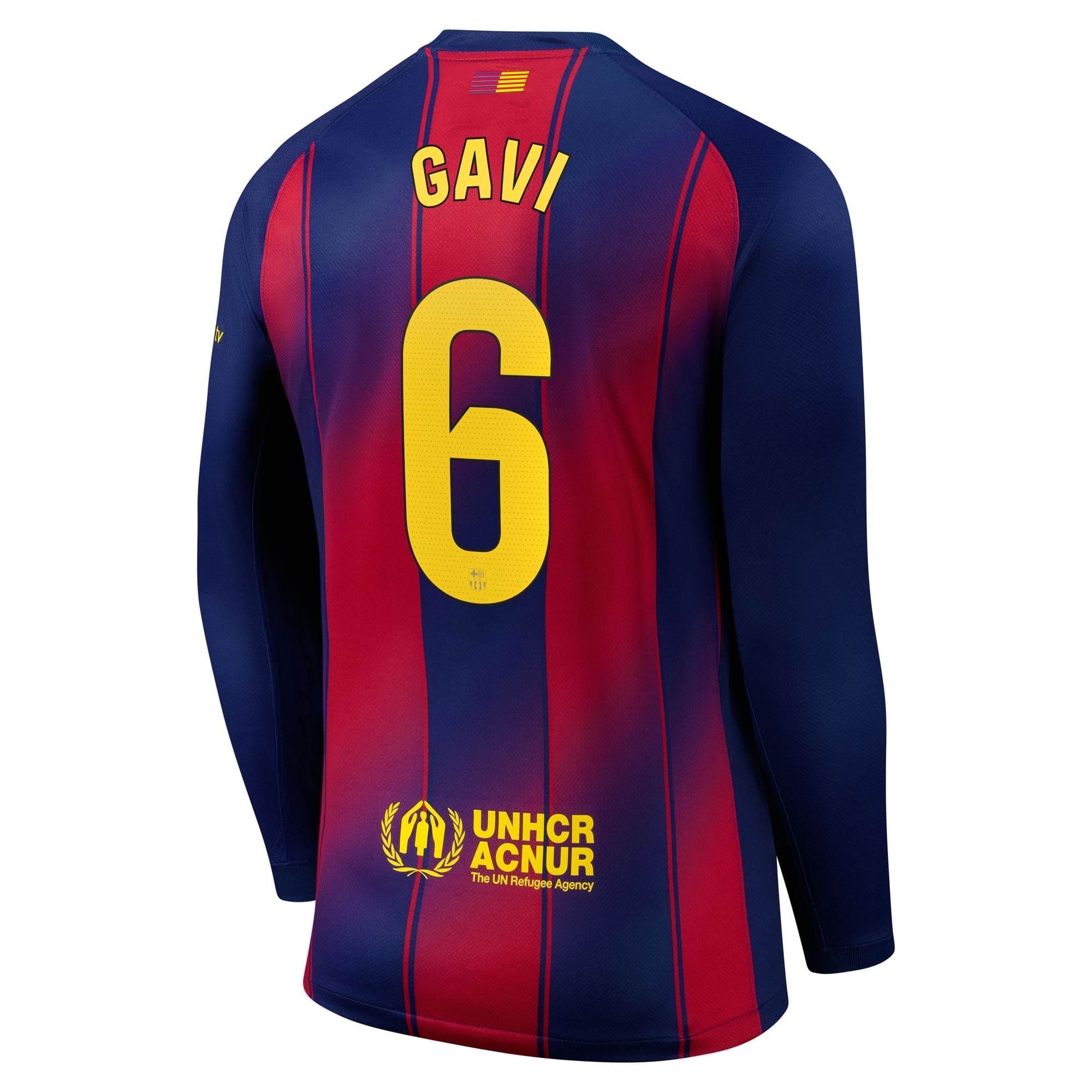 teams Gavi Barcelona 2025/26 Home Long Sleeve Soccer Shirt - Navy