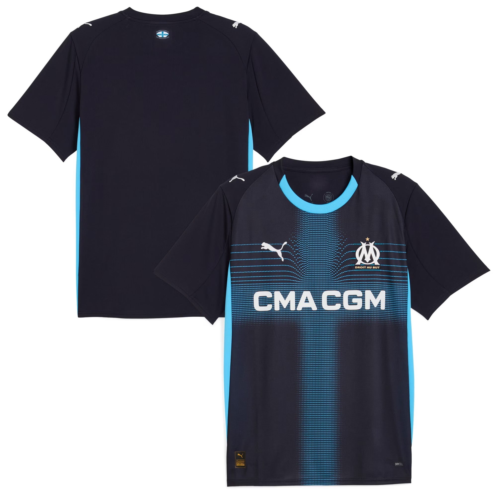 Olympique Marseille Puma 2025/26 Custom Away Soccer Shirt - Navy