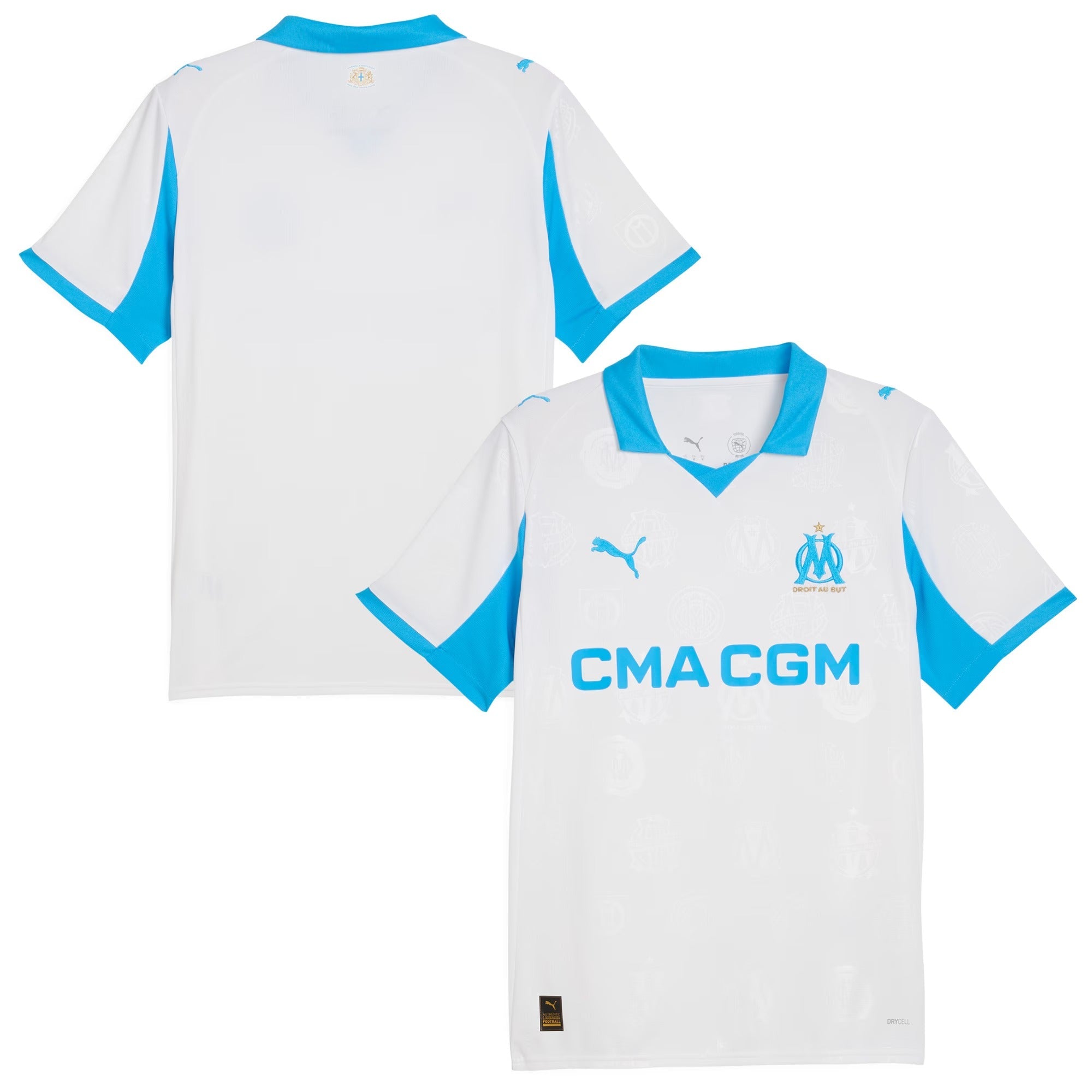 Olympique Marseille Puma 2025/26 Custom Home Soccer Shirt - White