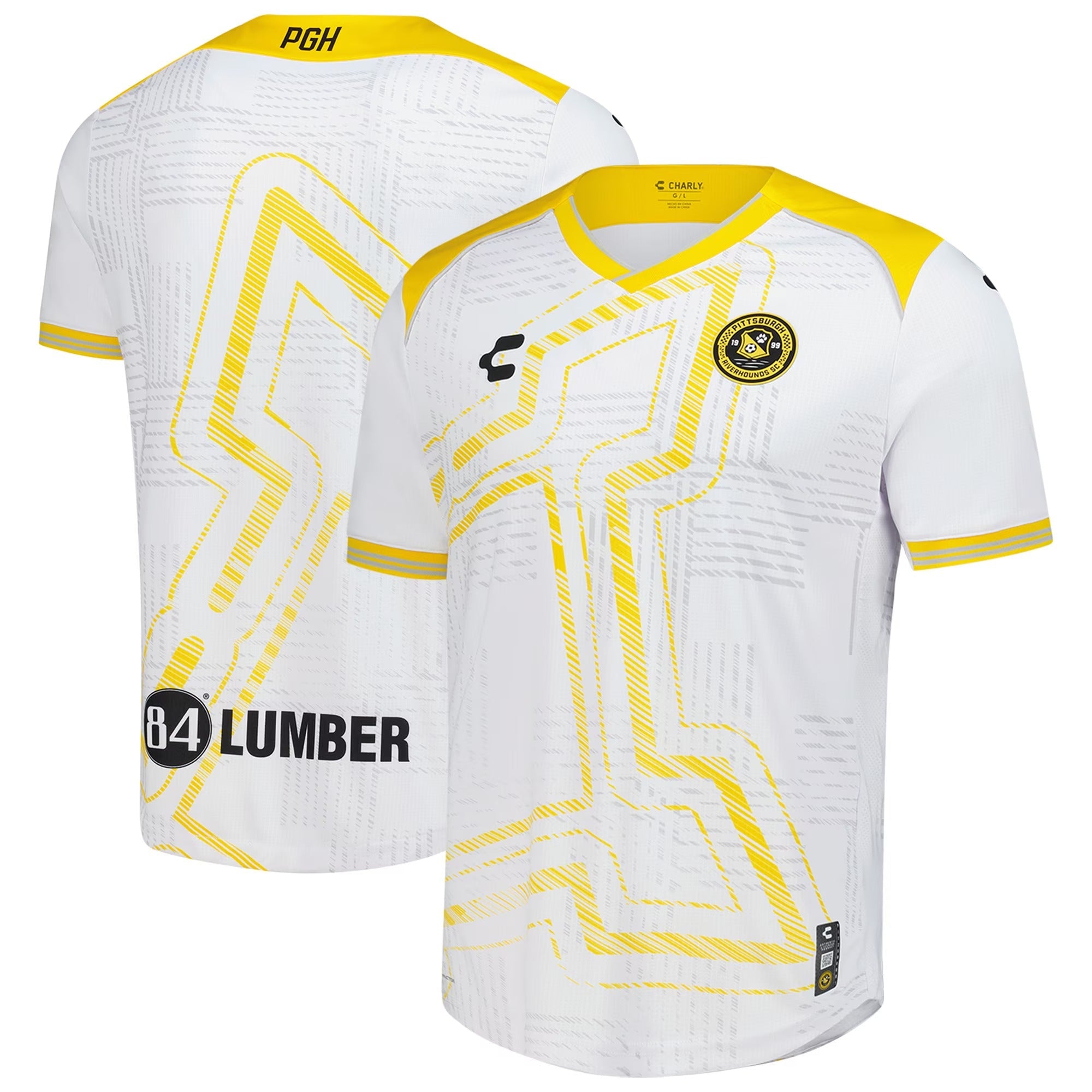 Pittsburgh Riverhounds SC Charly Third 2025/26 Authentic Soccer Shirt - White