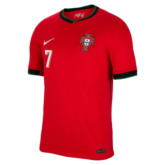 Portugal Home Stadium Shirt 2024 with Ronaldo 7 printing Shirt - Red