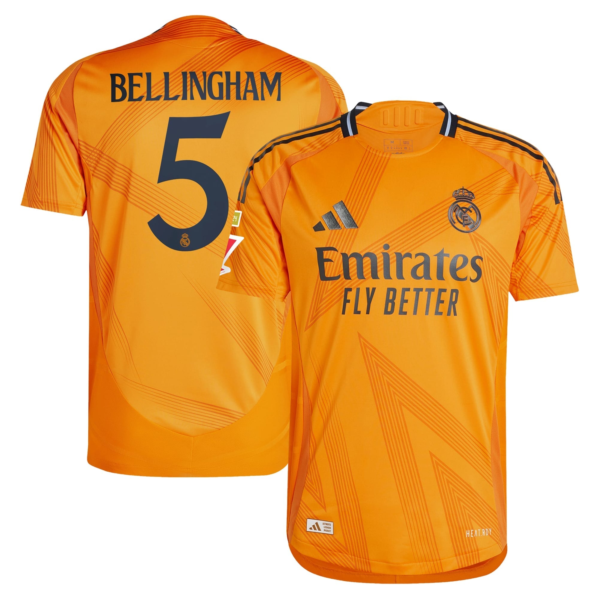 Real Madrid 2024/25 Away Jude Bellingham Shirt - Orange