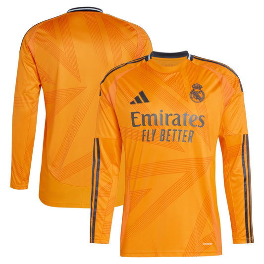 Real Madrid 2024/25 Away Long Sleeve Shirt - Orange
