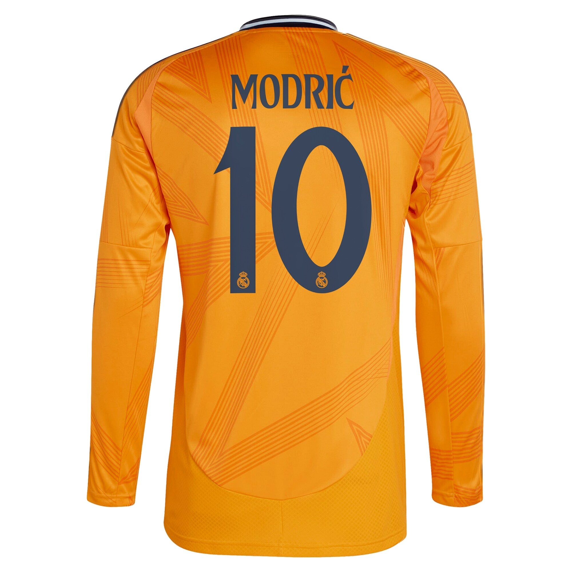 Real Madrid 2024/25 Away Long Sleeve Player Luka Modric 10 Shirt - Orange