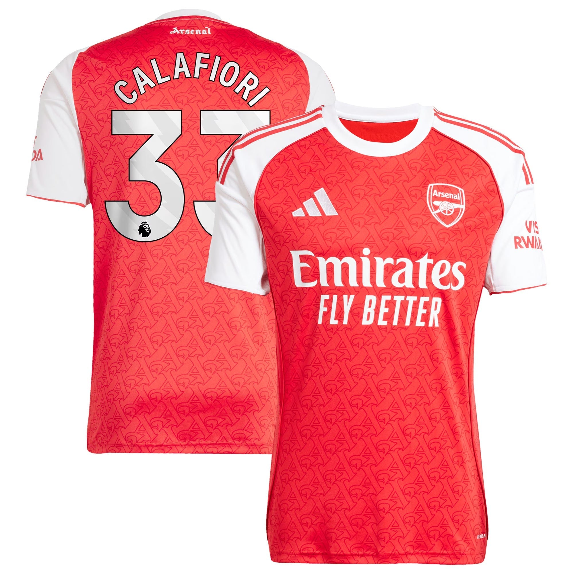 Riccardo Calafiori Arsenal adidas 2025/26 Home Player Soccer Shirt - Red