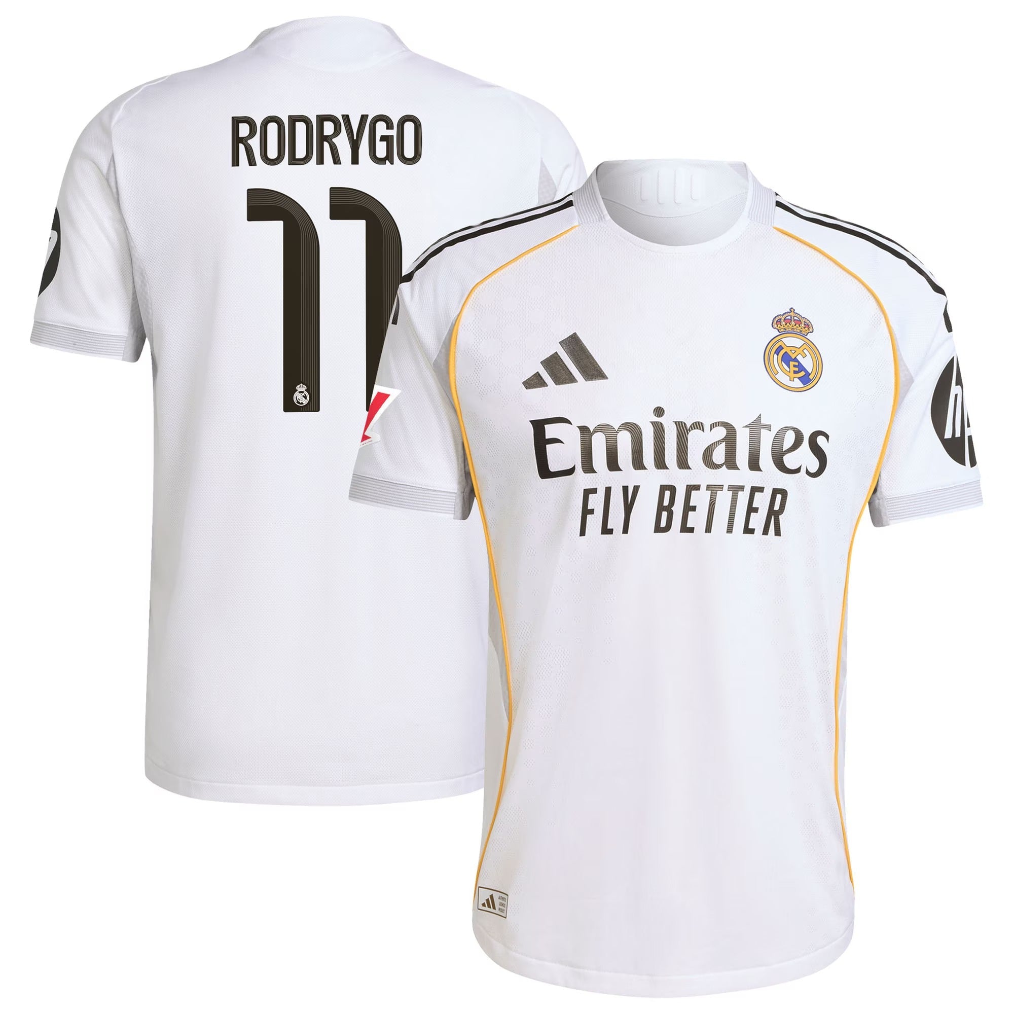 Rodrygo Real Madrid adidas 2025/26 Home Soccer Shirt - White