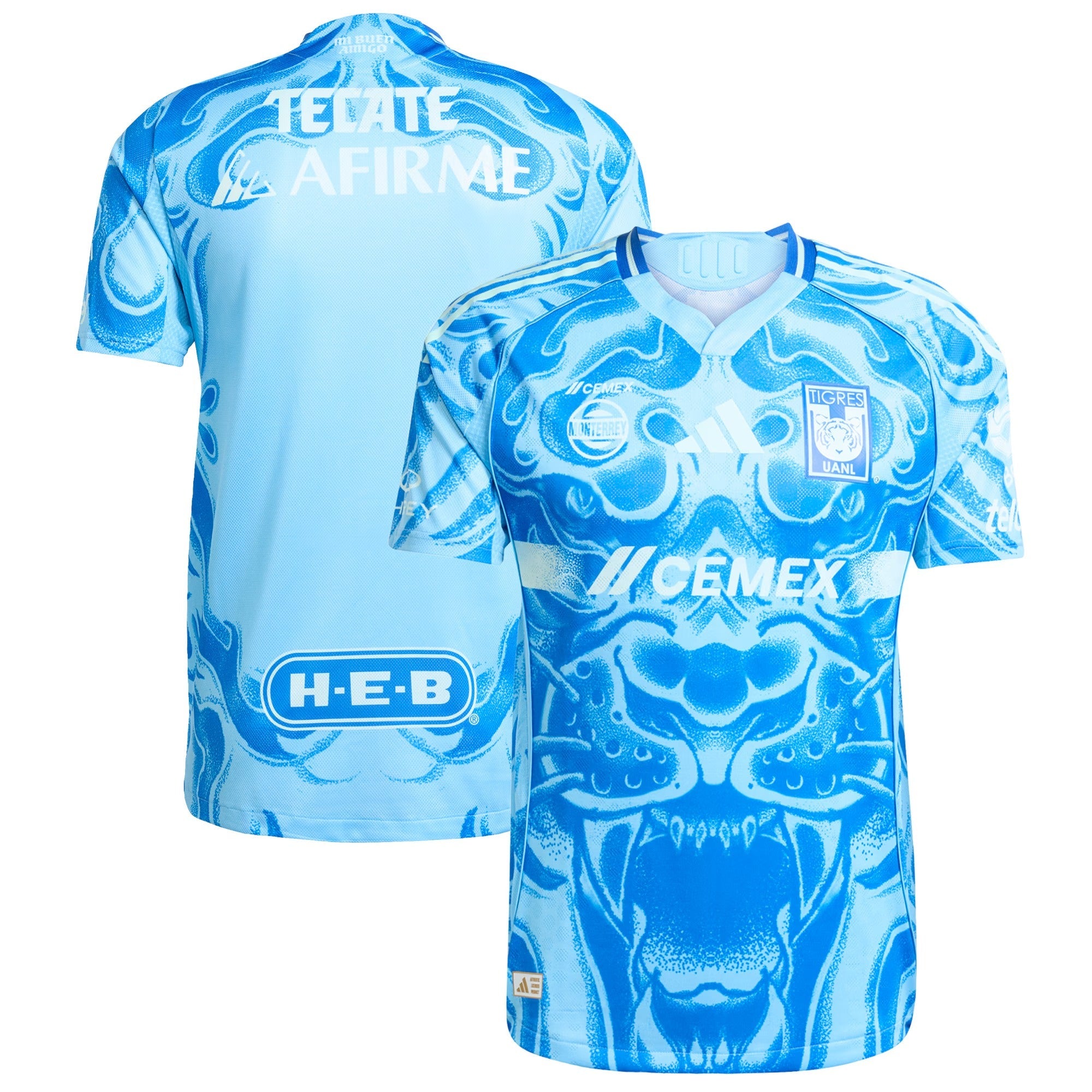 Tigres UANL adidas 2025/26 Away Soccer Shirt - Blue