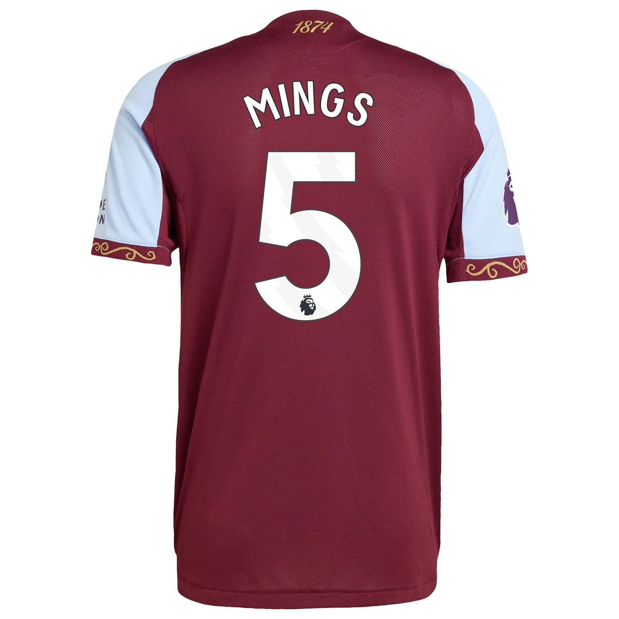Tyrone Mings Aston Villa adidas 2025/26 Home Soccer Shirt - Claret
