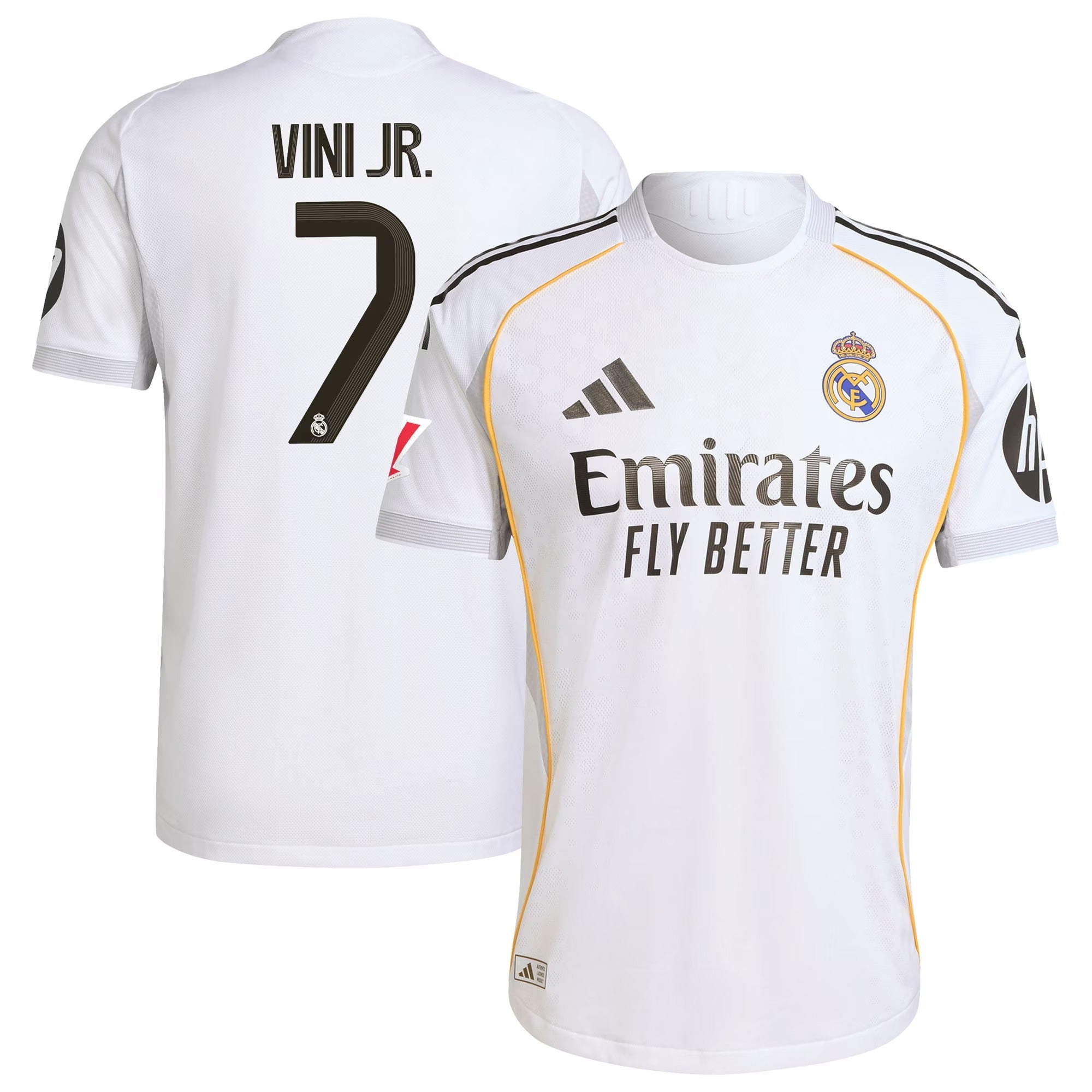 Vini Jr. Real Madrid adidas 2025/26 Home Authentic Soccer Shirt - White