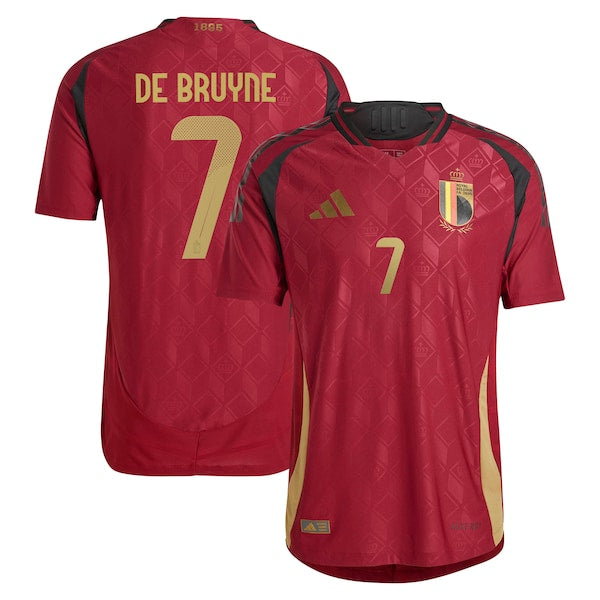 Belgium FA Home Shirt 2024 with De Bruyne 7 printing