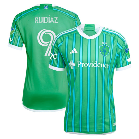 Raul Ruidiaz Seattle Sounders FC 2024 The Anniversary Kit  Player Shirt – Green