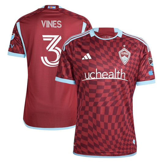 Sam Vines Colorado Rapids 2024 One Flag Kit  Player Shirt - Burgundy