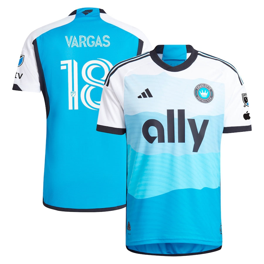 Kerwin Vargas Charlotte FC 2024 The Carolina Kit: Explore Player Shirt - Blue