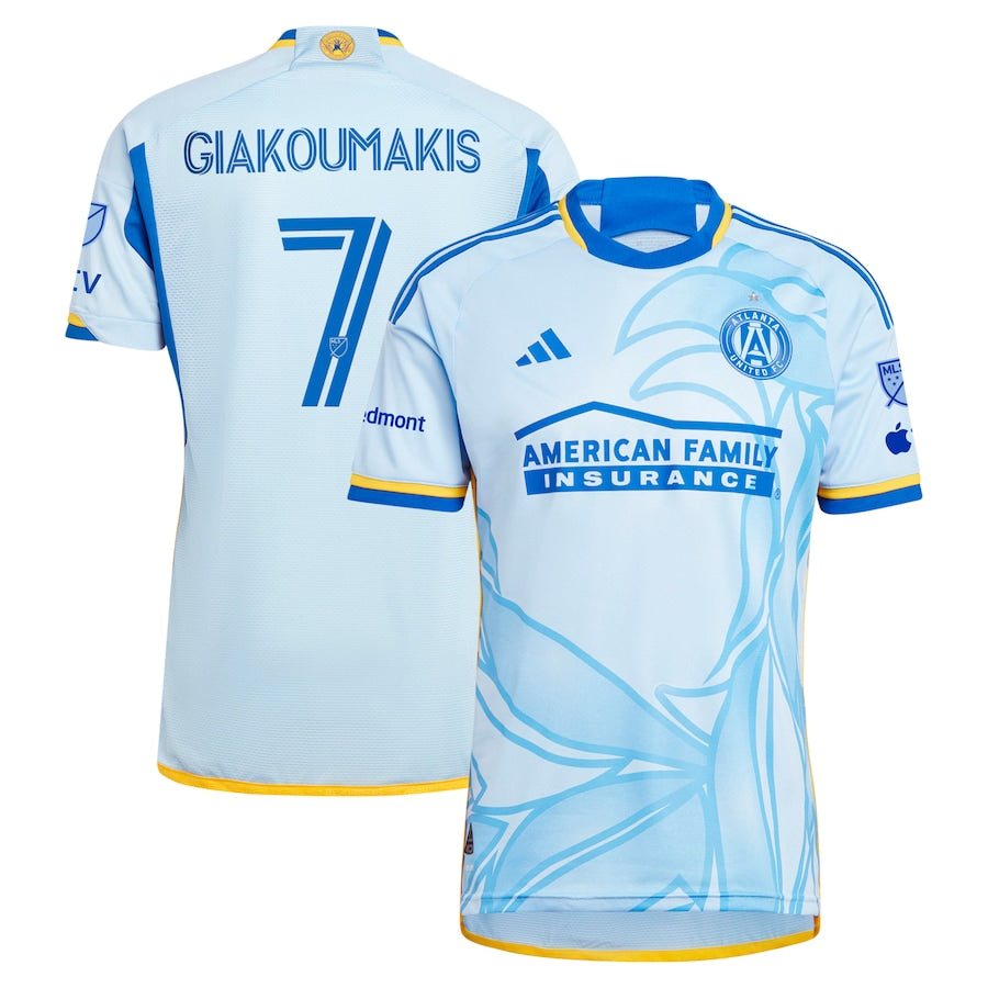 Giorgos Giakoumakis Atlanta United FC 2024 The Resurgens Kit Player Shirt - Light Blue