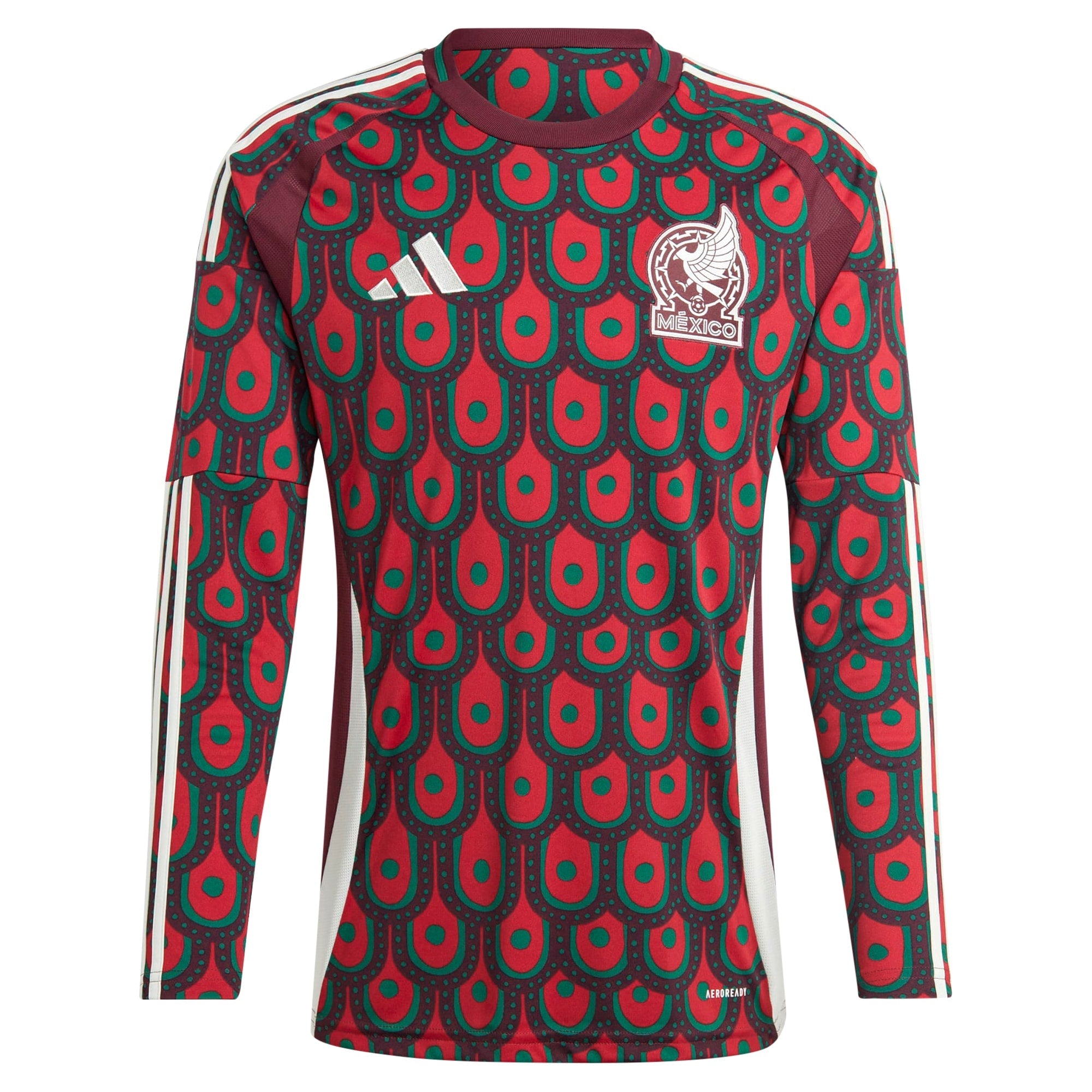 Mexico National Team 2024 Home Long Sleeve Shirt - Burgundy