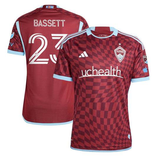 Cole Bassett Colorado Rapids 2024 One Flag Kit Player Shirt - Burgundy