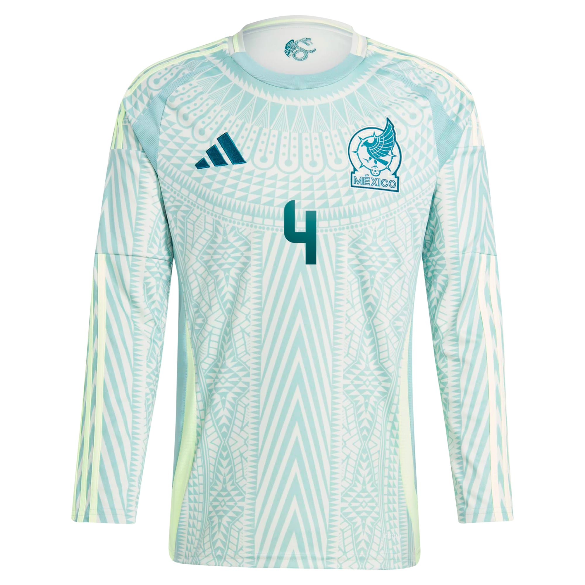 Edson Alvarez Mexico National Team 2024 Away Player Long Sleeve Shirt - Green