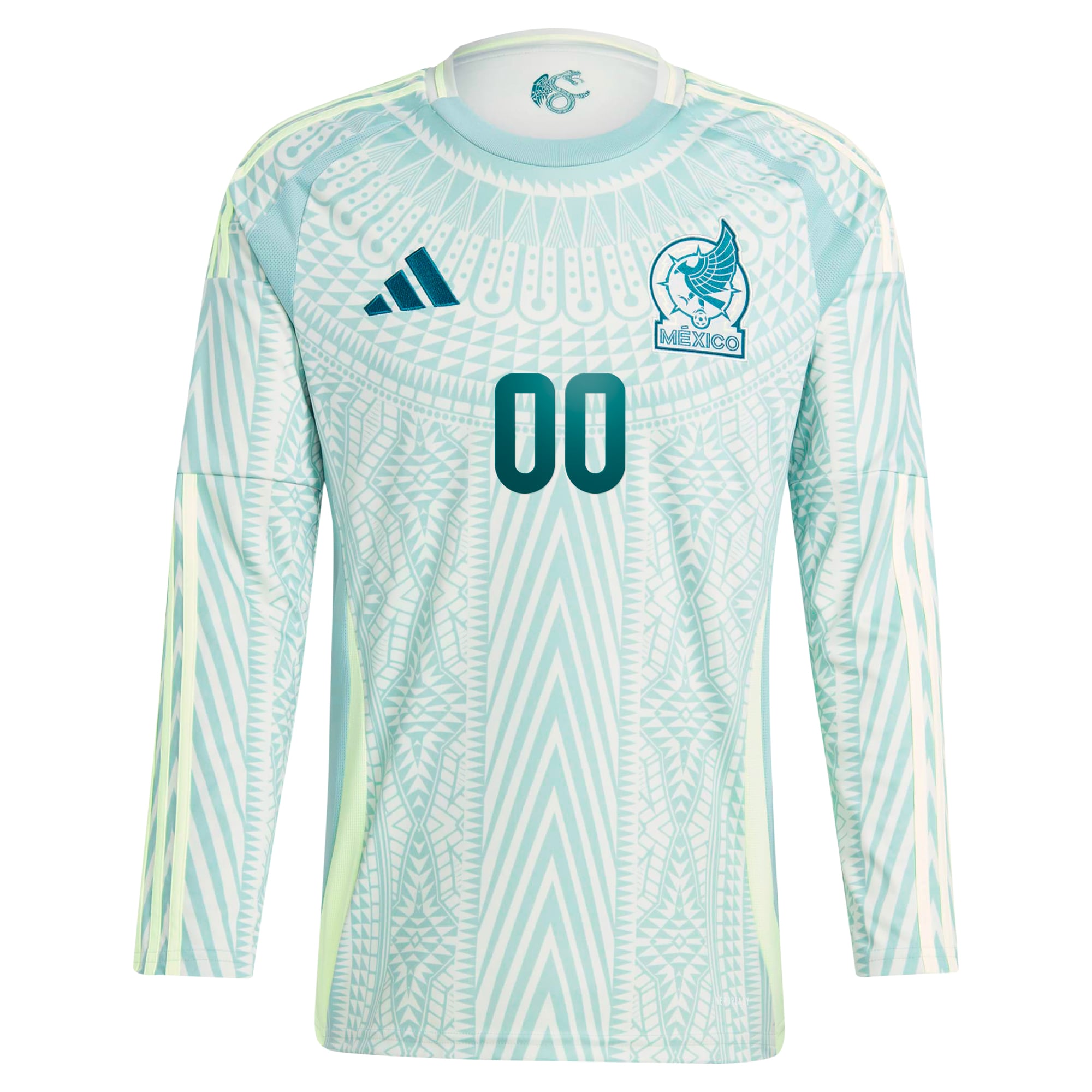 Mexico National Team 2024 Away Custom Long Sleeve Shirt - Green