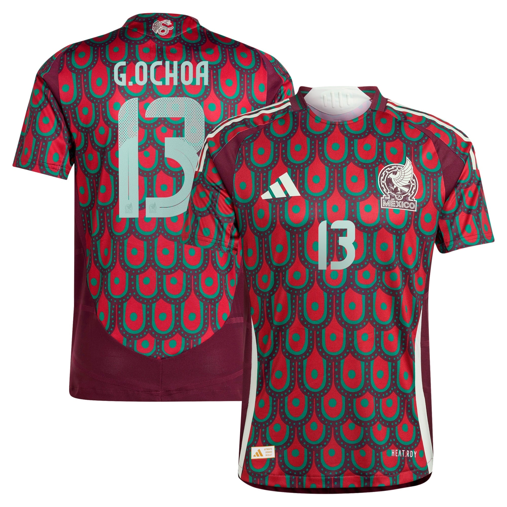 Guillermo Ochoa Mexico National Team 2024 Home Player Shirt - Burgundy