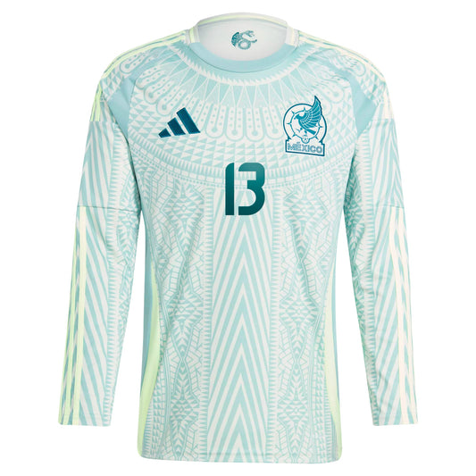 Guillermo Ochoa Mexico National Team 2024 Away Player Long Sleeve Shirt - Green