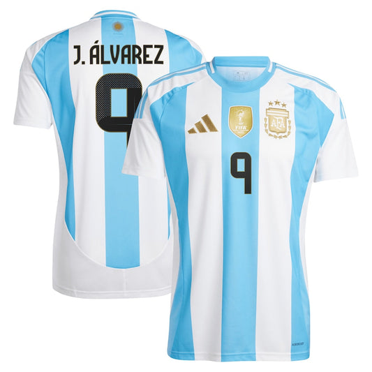 Julián Álvarez Argentina National Team 2024 Home Shirt - White