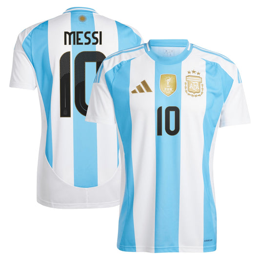 Lionel Messi Argentina National Team 2024 Home Player Shirt - White