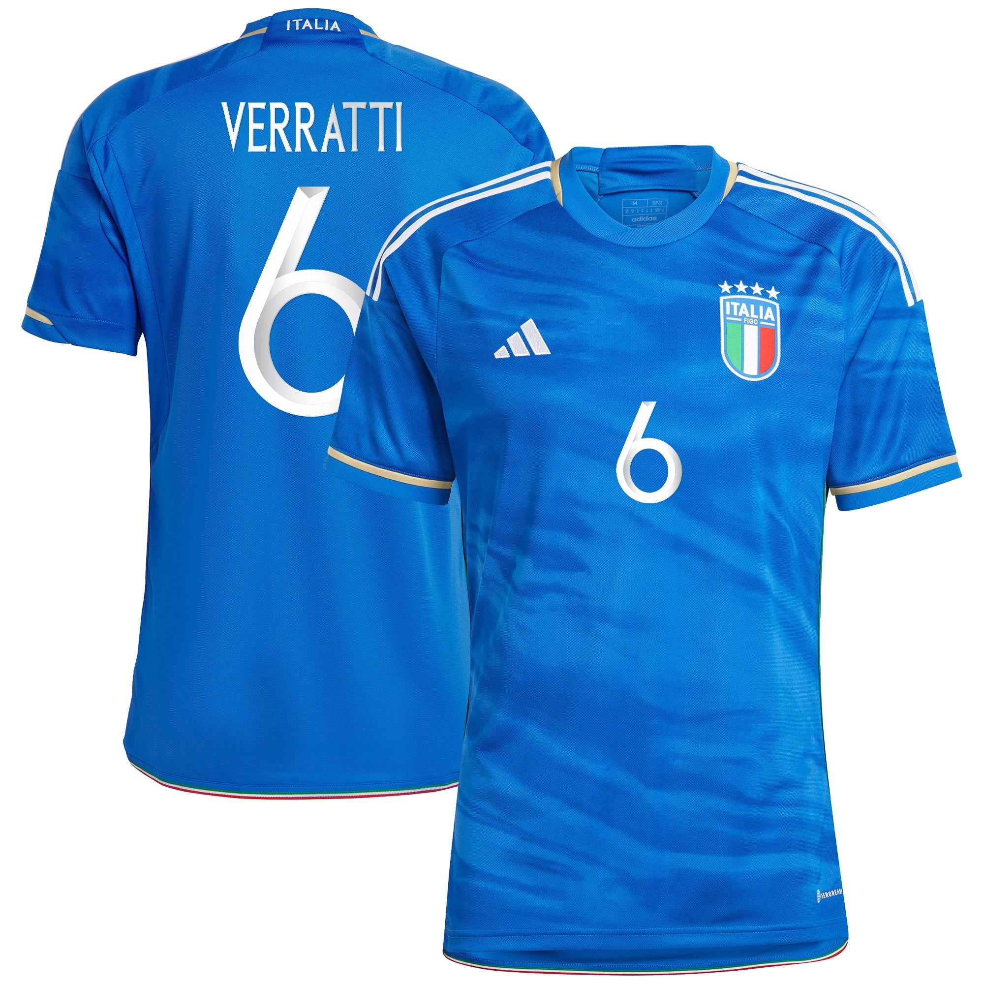 Marco Verratti Italy National Team 2023 Home Shirt - Blue