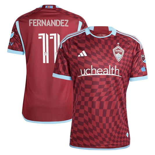 Omir Fernandez Colorado Rapids 2024 One Flag Kit Player Shirt - Burgundy