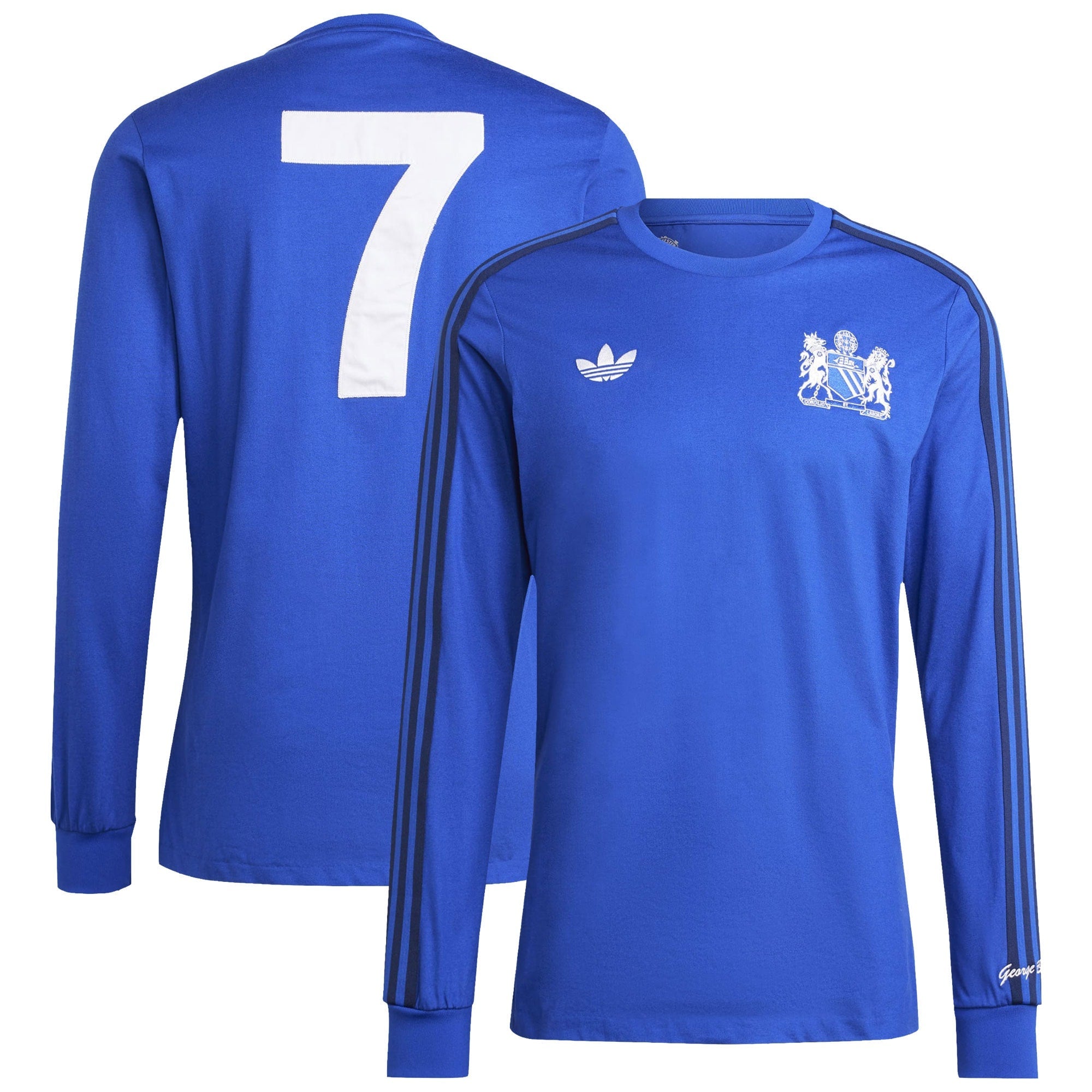 Manchester United x George Best Originals Lifestyler Long Sleeve Shirt - Blue