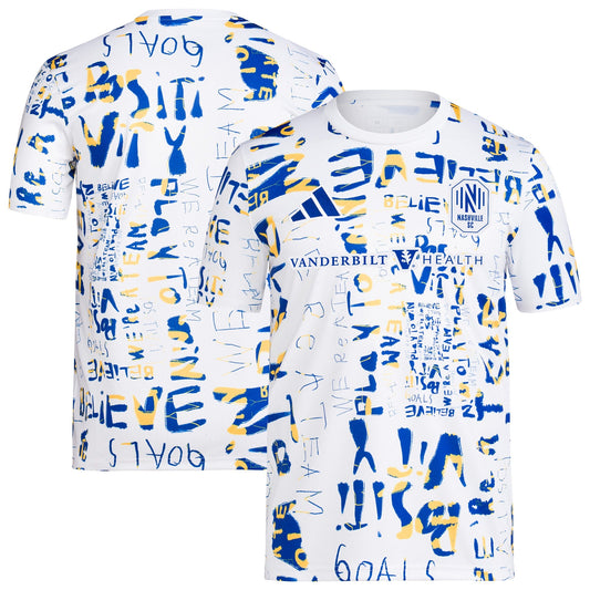 Nashville SC 2024 MLS Kick Childhood Cancer Pre-Match Top - White