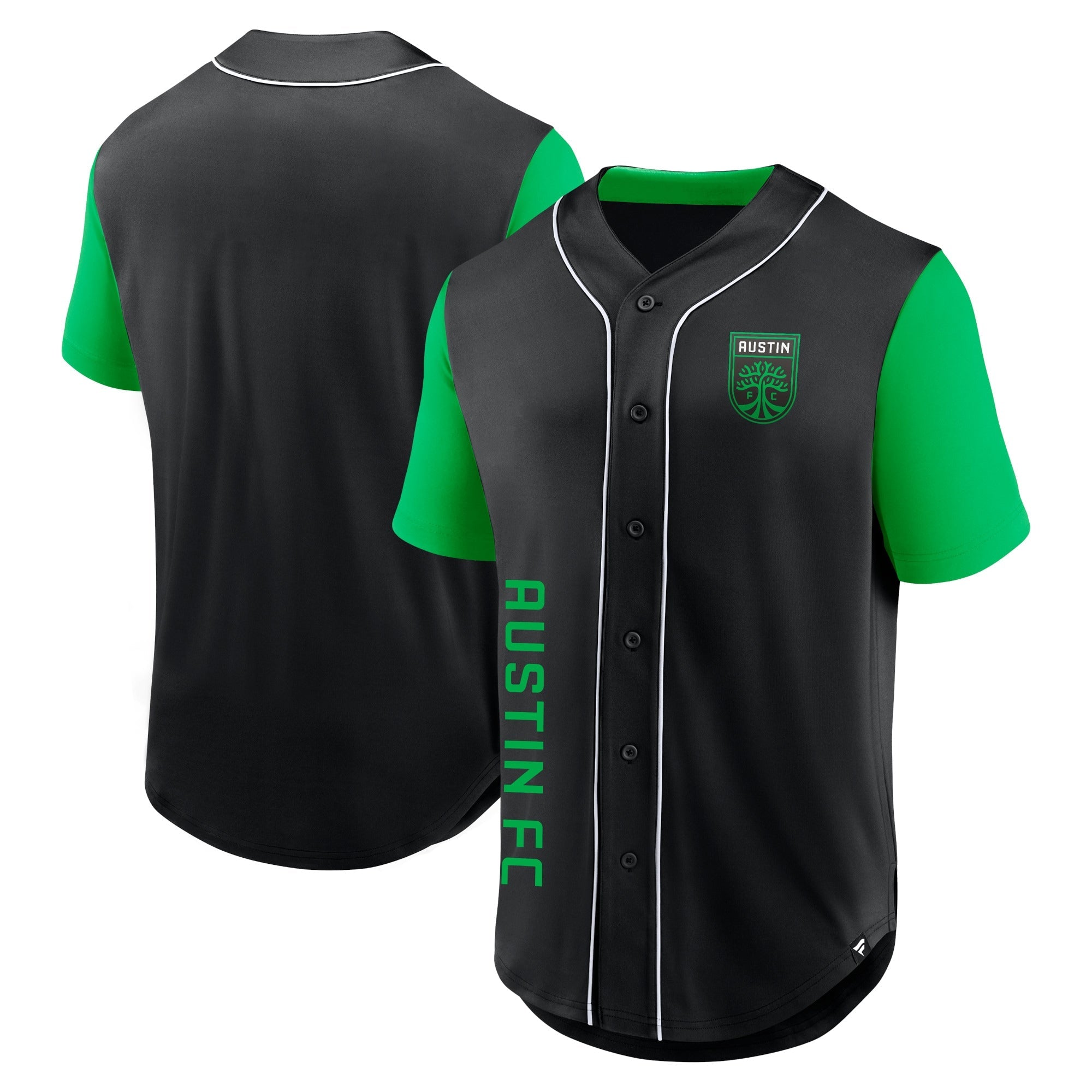 Austin FC Fanatics Balance Fashion Baseball Shirt - Black