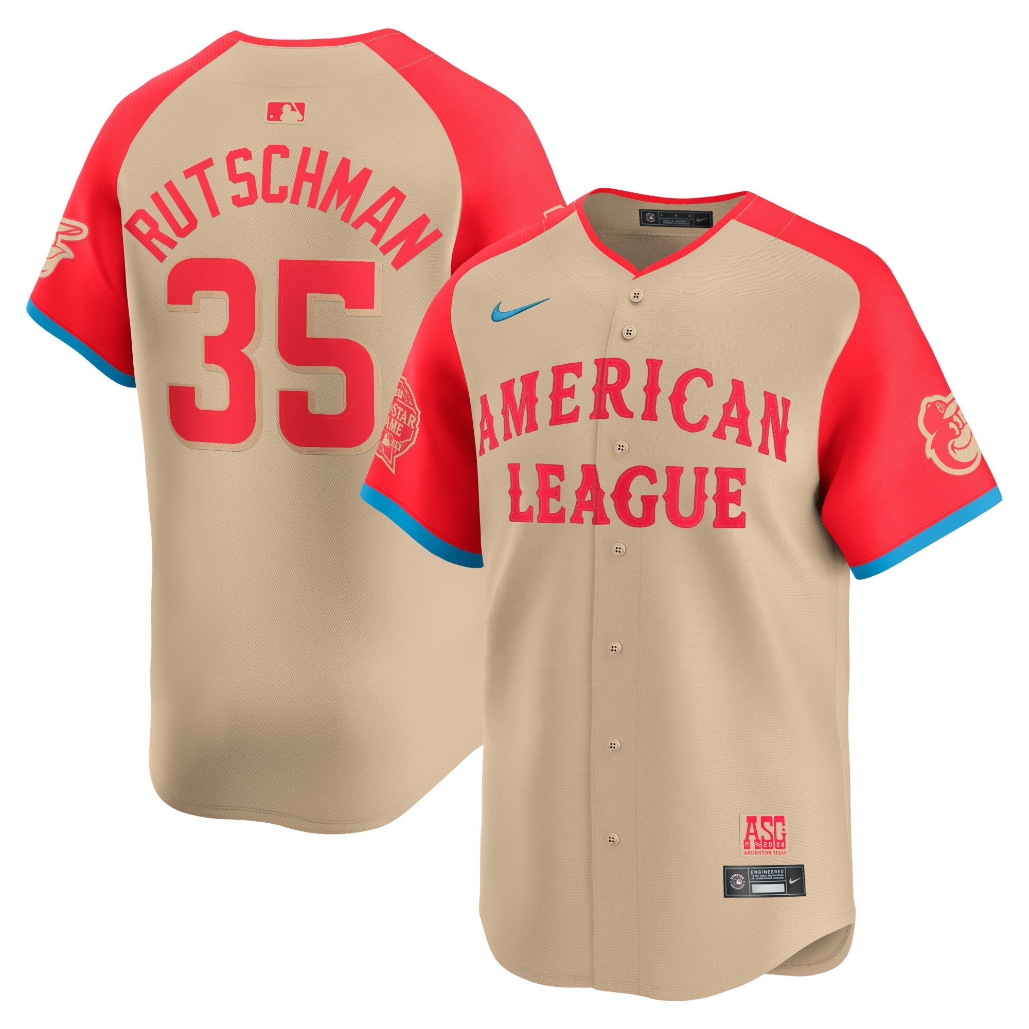 Adley Rutschman American League 2024 MLB All-Star Game Limited Player Shirt - Cream