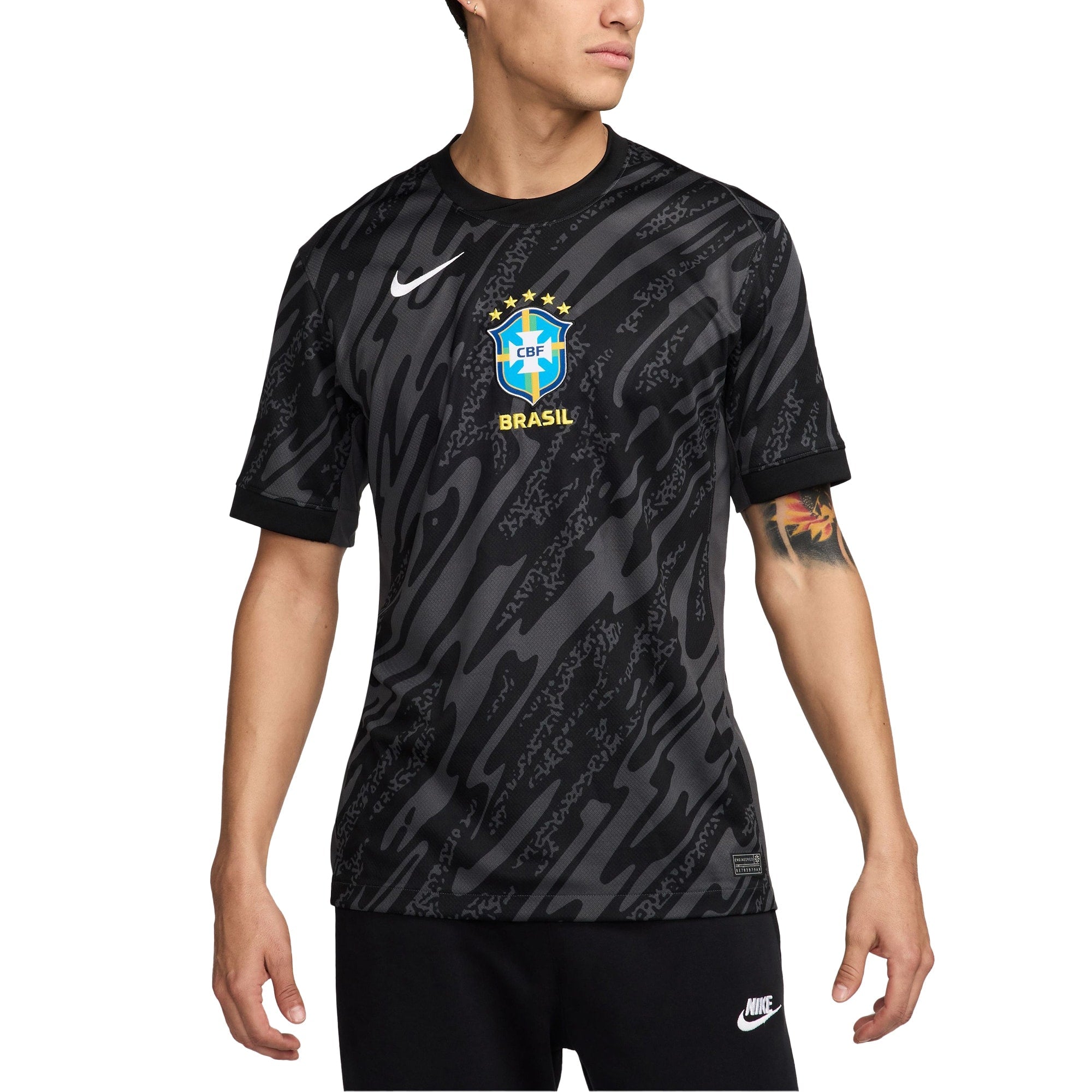 Brazil National Team 2024 Goalkeeper Stadium Shirt - Anthracite