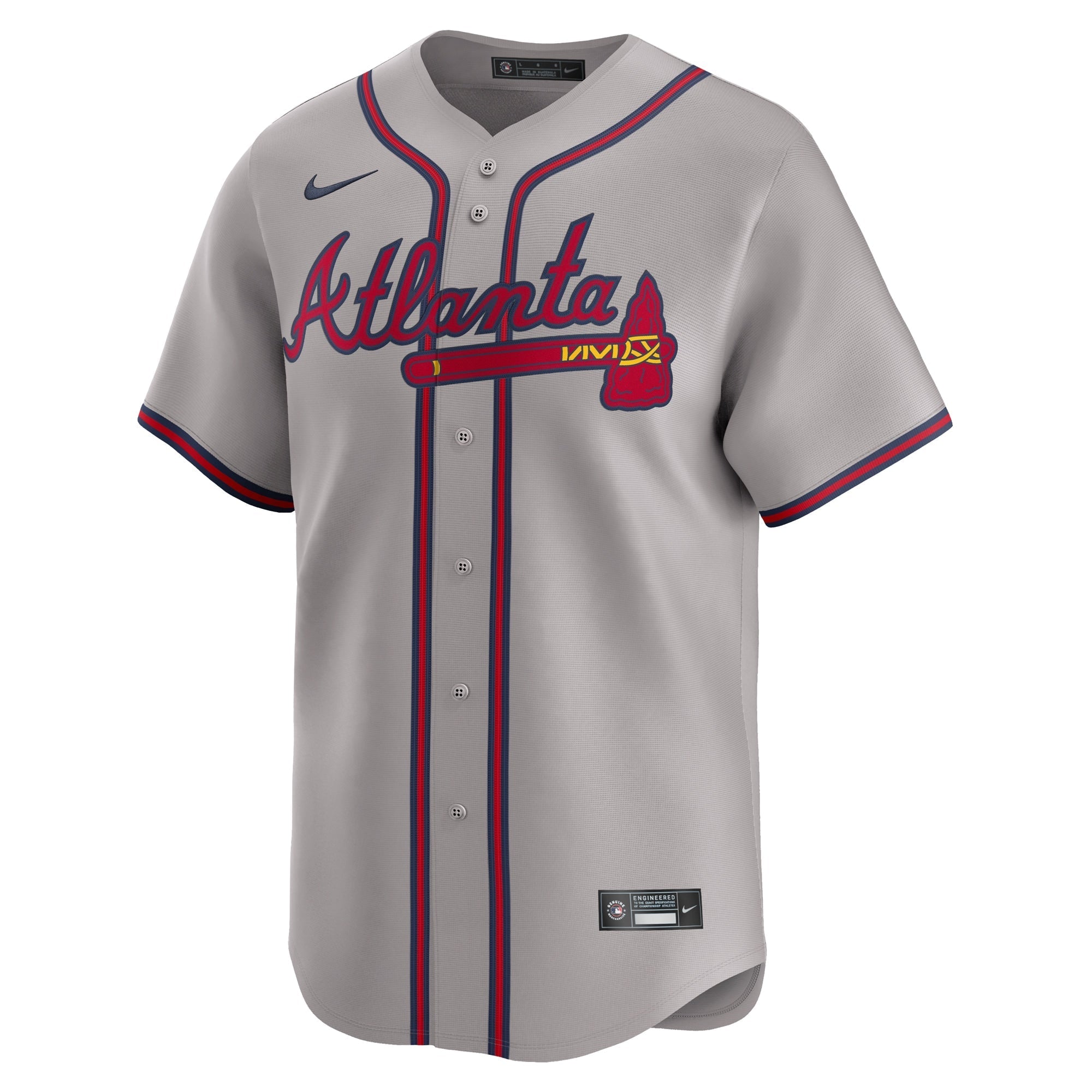 Atlanta Braves Away Limited Custom Shirt - Gray