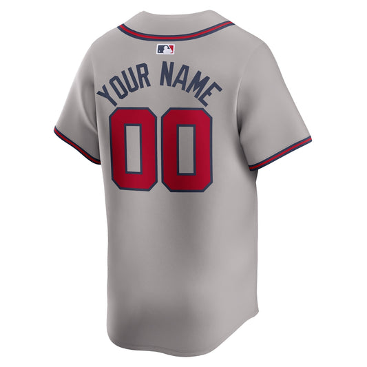 Atlanta Braves Away Limited Custom Shirt - Gray