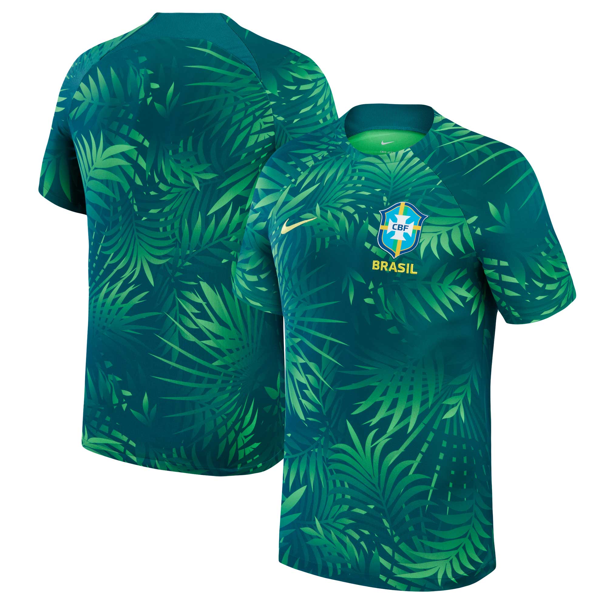 Brazil Women's National Team 2023 Academy Pro Pre-Match Top - Green