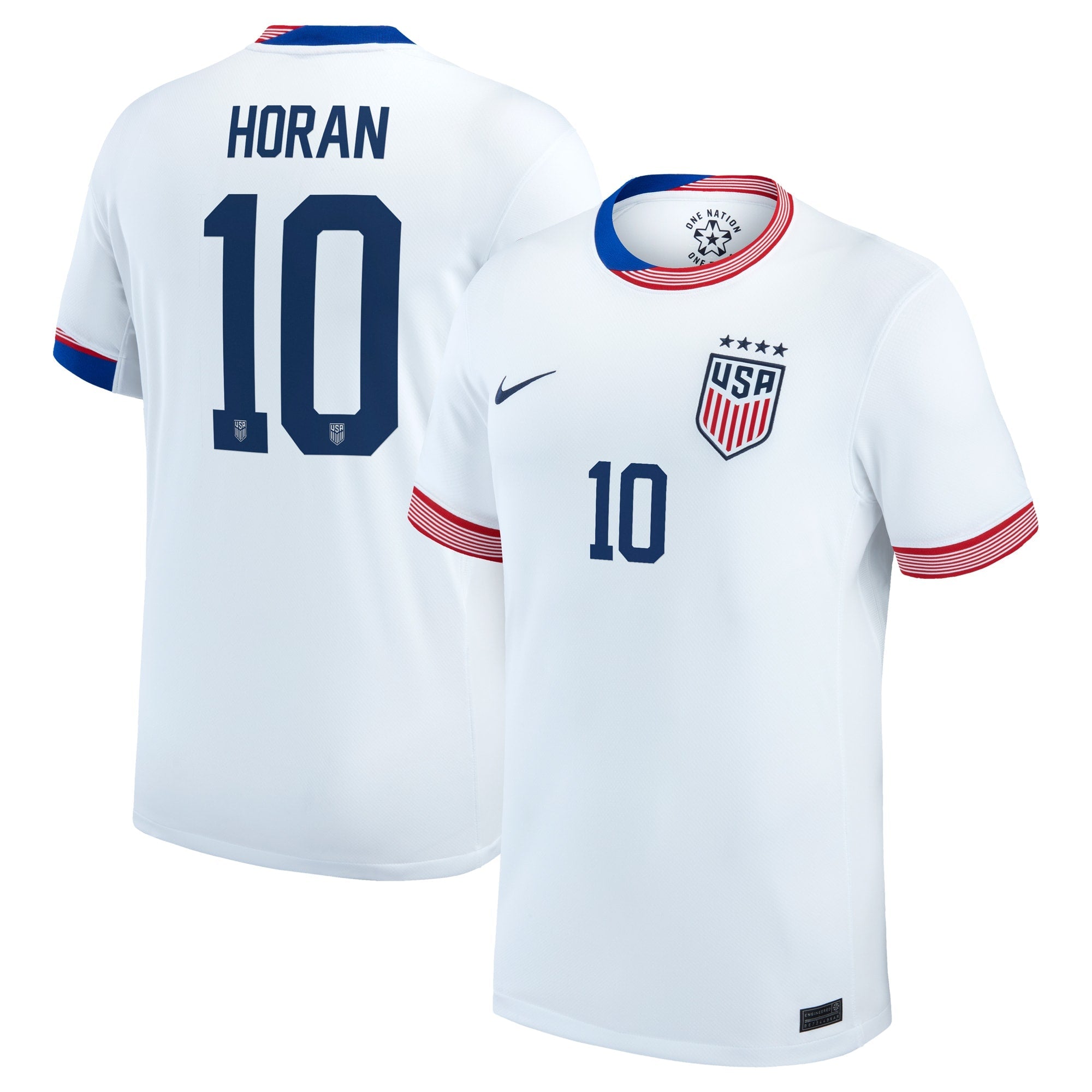 Lindsey Horan USWNT 2024 Home Stadium Player Shirt – White