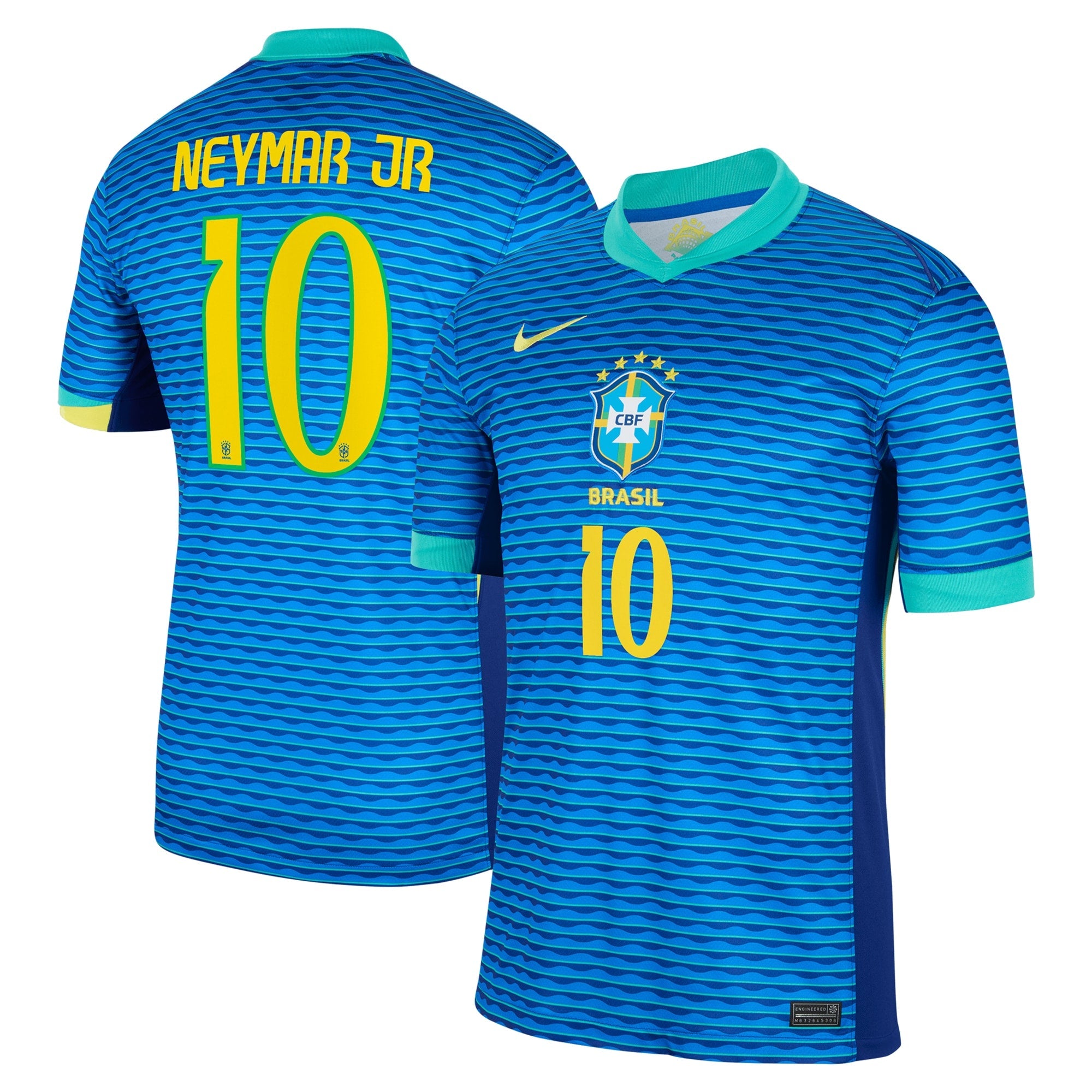 Neymar Jr. Brazil National Team 2024 Away Stadium Player Shirt – Blue