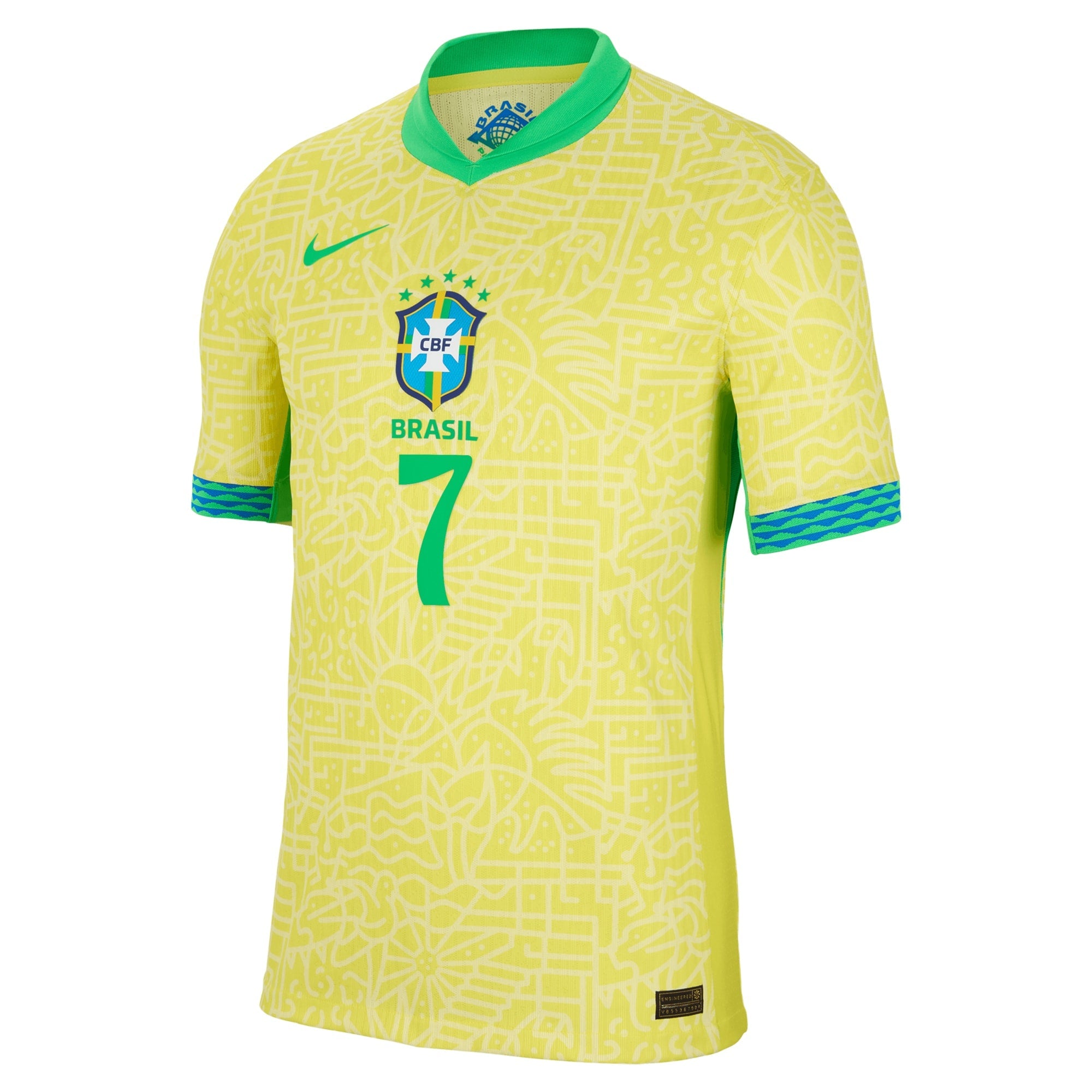 Vini Jr. Brazil National Team 2024 Home Shirt - Yellow