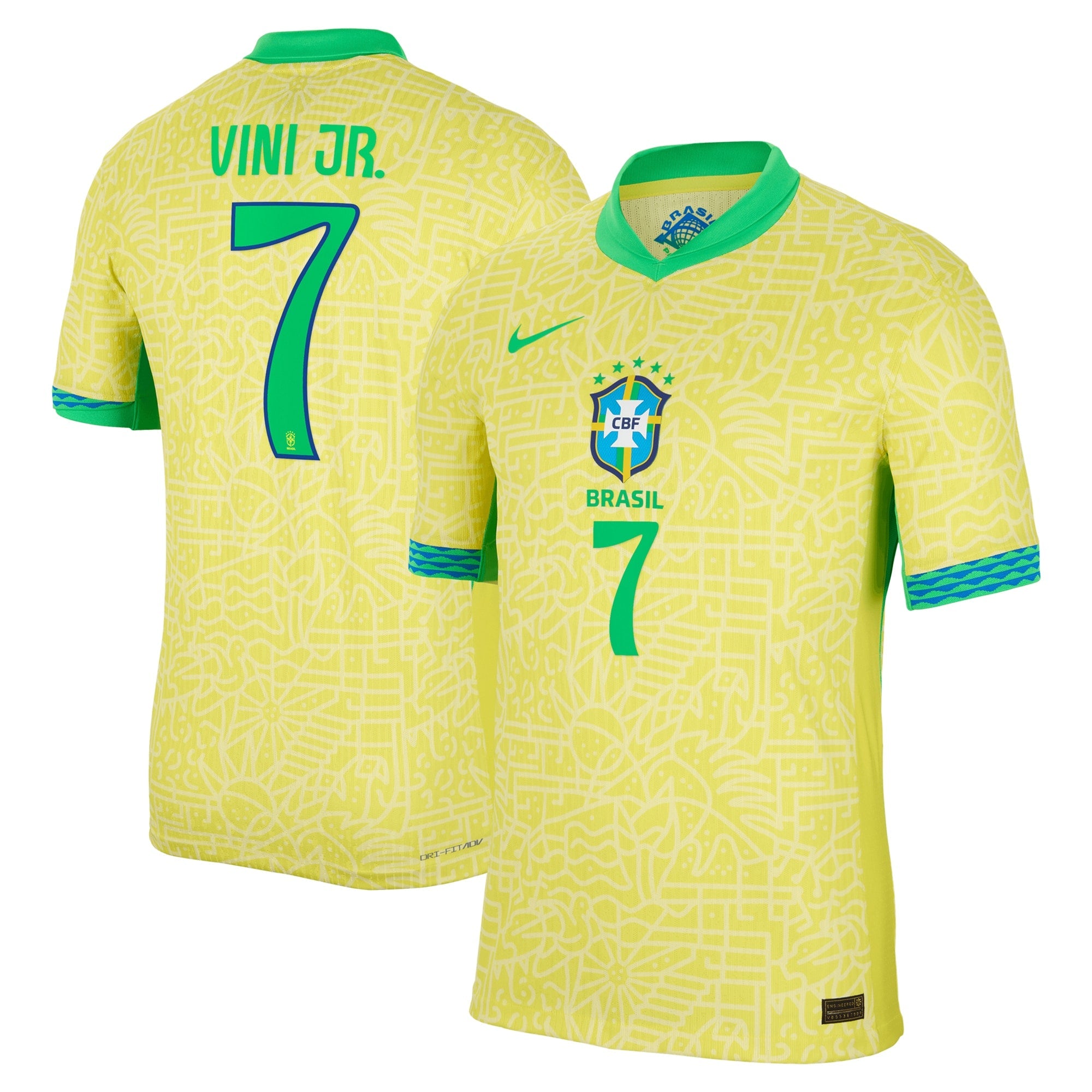 Vini Jr. Brazil National Team 2024 Home Shirt - Yellow