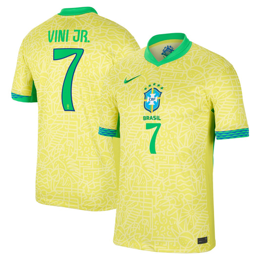 Vini Jr. Brazil National Team 2024 Home Shirt - Yellow