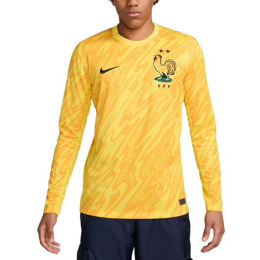 France National Team 2024 Goalkeeper Stadium Long Sleeve Shirt - Yellow